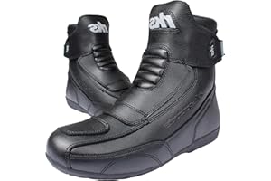 RKSPORTS RK-2 SHORT LEATHER CRUISER ANKLE MOTORBIKE MOTORCYCLE ANKLE BOOTS LADIES & MEN