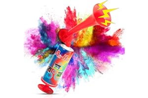 Dzanken Air Horn-Set of 1-Loud Party Horns, Signal Horn, Bull Horns, Long Lasting Hand Held Horn, Sport Accessory, Supporters Air Horn