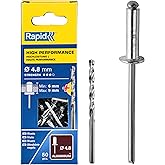 Rapid k&ouml;r per&ccedil;in Universal al&uuml;minyum, 50 adet matkap ucu dahil, 4,8 x 12 mm, 5000388