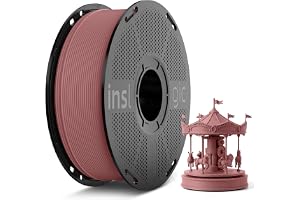 Inslogic WoodFill PLA Filament 1.75 mm 1 Kg, 3D-Skrivare Filament Med Träliknande Matt Yta, Äkta Trästruktur, Snabb Skrivning