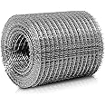 Muzhira Rodent Proofing Galvanized Wire Metal Mesh - 6m x 100mm Blocks Rats, Mice, Mouse, Squirrel & Bird Access Internal & External Pest Prevention for Filling In Gaps Around The Home & Garden