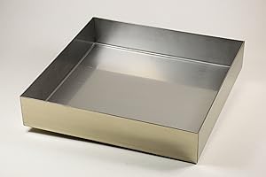 STM-Fulda Edelstahl Wanne Ecken dicht verschweißt 500 x 500 x 25 mm Stärke 1 mm, Abtropfblech, Auffangwanne, Pflanzwanne