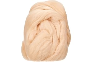 Rayher Reine Schurwolle, Filzwolle, Kammzug, Beutel 50 g, hell beige, Märchenwolle, 5360083