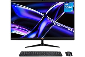 Acer Aspire C27-1800 All-in-One Desktop - Intel Core i5-12450H, 16GB, 1TB, Integrated Graphics, 27' Full HD, Windows 11, Black