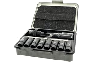 Frankford Arsenal Universal Bullet Seating Die for .224 to .338 Caliber with Micrometer STEM And Storage Case for Reloading, Black