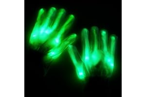 Lychee LED Light Up Gloves 6 Adjust Modes Lights Toys Rave Gloves for Kids&Adults Party/Light Show/Glow Party/Halloween/Christmas/Birthday Gift