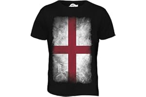 Candymix - England St George Faded Flag - Mens T Shirt Top T-Shirt