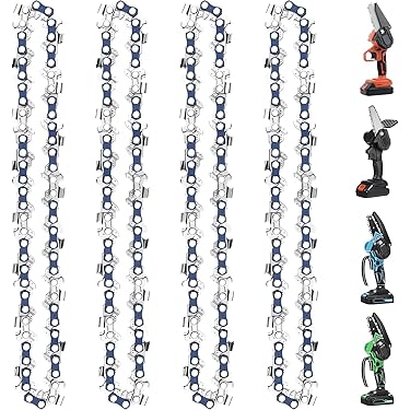 Zaagketting, kettingzaag, 4 stuks, kettingzaagketting, zaaglengte 35 cm, zaagkettingsplitsing 3/8, aandrijfschakeldikte 1,3 mm, aandrijfschakels 52 schakels voor het trimmen van kettingzaag