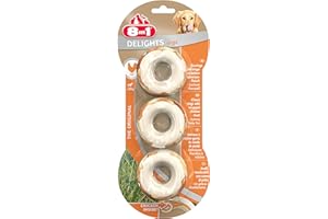 8in1 - Delights Rings - 3 Anneaux à mâcher garnis de viande de poulet