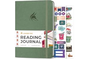 Clever Fox Reading Journal – Guided Book Review Log with Reading Tracker – Gift Book Accessories for Reading Lover – Tracking Journal for Kids & Adults – A5 Size, 14.6x21.3cm (Cypress)