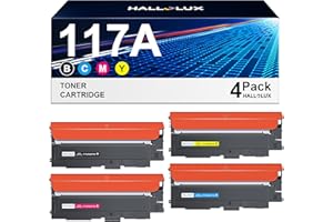 HALLOLUX 117A Toner Set 117A Kompatibel für HP 117A für Toner HP Color Laser MFP 178nwg MFP 179fwg 178nw 179fnw 179 178 Laser 150a 150nw 150w W2070A W2071A W2072A W2073A (1 Schwarz, 1 Cyan, 1 Magenta, 1 Gelb)