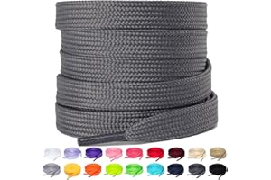 Olukssck - 2 Pares de Cordones Planos, Cordones duraderos de Repuesto de 10 mm de Calidad para Zapatos de Deporte, Zapatos de Ciudad