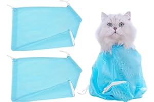 ETELIAR 2 STK Katze Baden Tasche, Katze Pflege Tasche Einstellbar Katze Wasch Tasche Multifunktion Katze Rückhalte Tasche Verhindern Kratze Beißen Für Baden, Nagel Trimmen