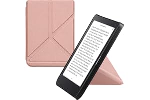 kwmobile Custodia Pieghevole Origami Compatibile con Kobo Clara 2E Cover - Cover Magnetica Pelle PU eReader con Stand - Oro Rosa