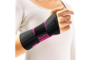 FREETOO Tutore Polso Destro o Sinistro Leggero per Tunnel Carpale, Polsiera Ortopedica Traspirante per Tendinite polso Adatto per Donna Uomo, Tutore Mano Regolabile per Distorsione, Trauma, Artrite