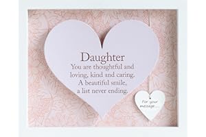 Arora 7601 Said with Sentiment Rectangular Heart Frames Daughter, Multicolour, One Size