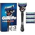 Gillette ProGlide Nassrasierer Herren, Rasierer + 4 Rasierklingen mit 5-fach Klinge, Geschenk für Männer