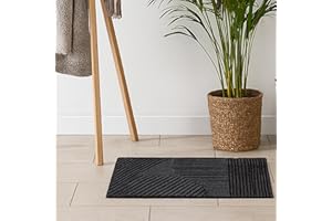 ‎ASTRA Astra Fussmatte aussen rutschfest - Schmutzfangmatte wetterfest - Outdoor Türmatte für Eingangsbereich - Schmutzabweisende Fußmatte Grafik 45x75 cm grau