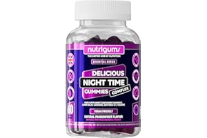 Night Time Complex Gummy | Chamomile, Lemon Balm, Lavender, Griffonia & L-Theanine | Passionfruit Flavour | 60 Vegan Gummies | Sleep & Bed Relaxation Support by NUTRIGUMS®