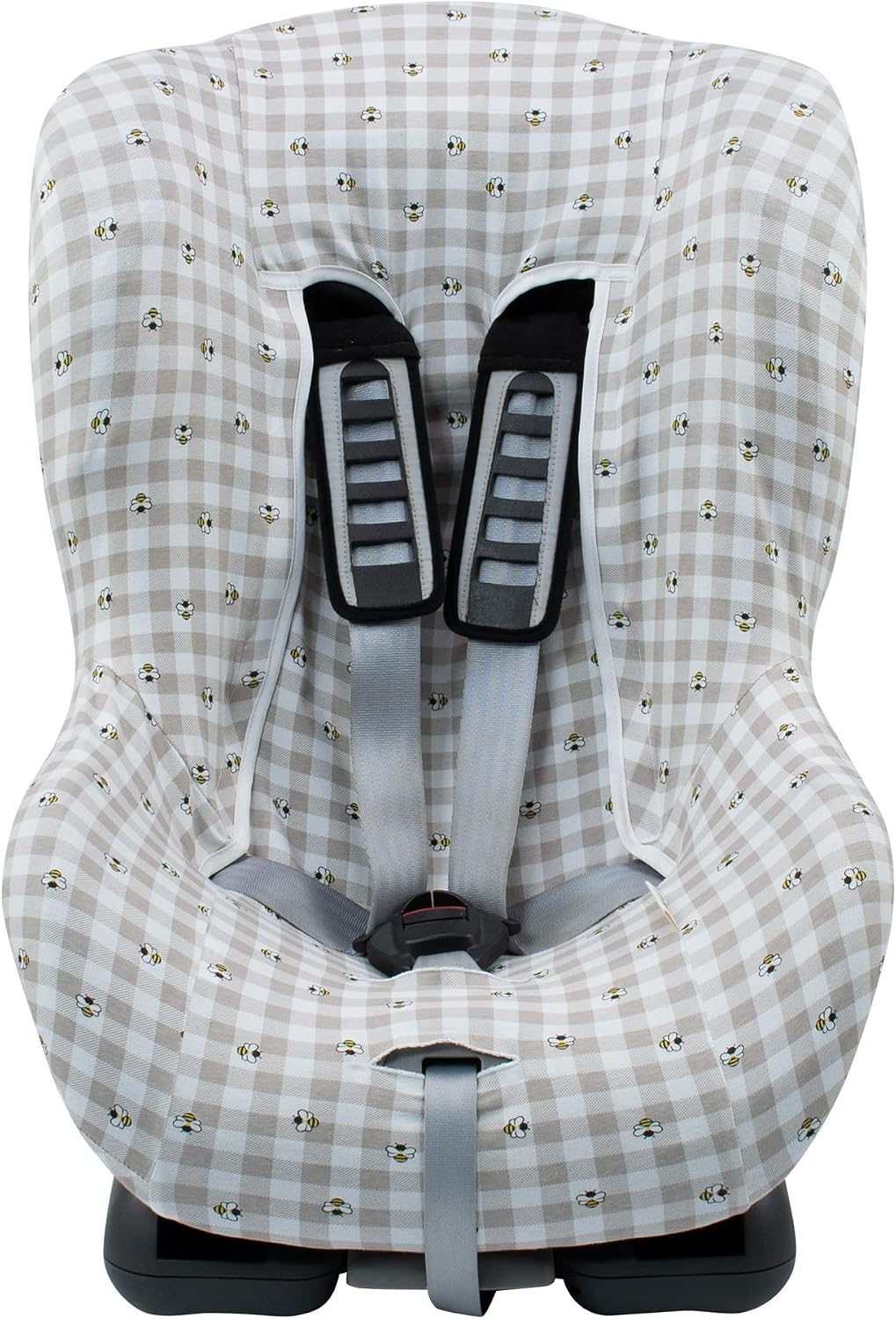 JYOKO Kids Funda para Silla de Coche de Algodón Extra Suave Sin Cabezal (Picnic Vichy)
