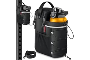 NIUFEEK Magnetic Gym bag Sling Sports Bag: Magnetic Gym Water Bottle with 4 Strong Magnets | Holds 64 Oz Cup, Small Pouch for Fitness, Travel, Sports