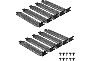 GELRHONR Lot de 10 caches de fente PCI, support de filtre à poussière, plaque d'extension pour boîtiers d'ordinateur avec 10 vis