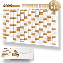 Calendario Da Parete 2025 A1 - Grande, Con Festività, Settimane E Spazio Per Appunti