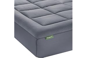 NIAGARA SLEEP SOLUTION Niagara Bambus Matratzen Topper 180x200x2.5cm, kühlend, atmungsaktiv für Rückenschmerz-Linderung, Tiefe Taschen für 20-50 cm Matratzen, Grau