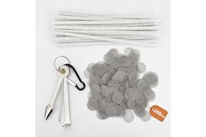 KALEXION Pipe Colino Acciaio Inox Maglia Fine - 200 Filtri Pipa 15mm + 20 Scovolini Pipe Cleaner + 1 Strumento 3-in-1 Compatto per Bong e Tabacco per Narghile, Set Pulizia Portatile per Pulizia Uso Quotidiano