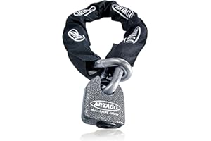 ‎ARTAGO Artago 68T150 Motorrad Kettenschloss, Doppelfunktion, Maximale Sicherheit Bunker Selection, Homologiert Sold Secure Gold, ø15