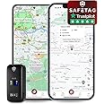 SafeTag Mini 4G - 4G LTE Rechargeable Mini GPS Tracker, Car, Van, Motorbike etc. 34-205 Countries, Real Time Tracking and Notifications, 7 Day Free Trial - Sim Included, 12 Month Warranty (4G)