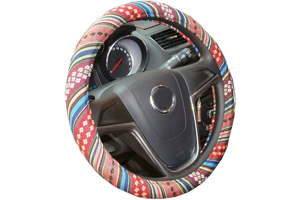 Mayco Bell 2017 Couvre-volants Caches de Volant Style Ethnique Grossier Tissu Lin Couvercle du Volant (B)