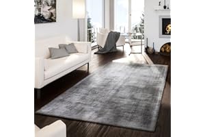 TT HOME Dywan Krótkie W³osie Jednobarwny Used Look Abstrakcyjny Wzór Nowoczesny, Kolor: Szary, Rozmiar:120x170 cm