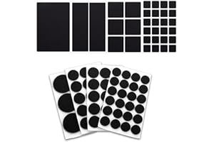 Abeillo 93 Stück Anti Rutsch Pad Selbstklebend, Anti-Rutsch-Gummimatte für Möbel, Runde Rechteckige Möbel Rutschhemmer für Möbelfüße Stuhlbeine, Sofas usw. (8 Größen, 5mm Dicke)