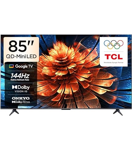 TCL 85-Inch P8K QLED 4K UHD Smart TV | Google TV, 144Hz, HDR10+