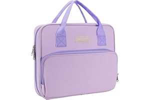 Losong Bible Cover for Women, Large Bible Carrying Book Case with Handle Church Tote for Girls Catholic Gifts, Fits for Study Bible Protective Bag Purple