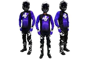 JLP RACING TENUE PANTALON MAILLOT GANTS MOTO CROSS QUAD ENDURO VTT BMX MTB VIOLET STRIPES L