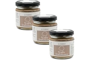 ‎LUSSIERO 3er Pack Lussiero Weisse Bianchetto Trüffel Sauce Salsa mit echtem Bianchetto Trüffel Tuber Borchii 80g