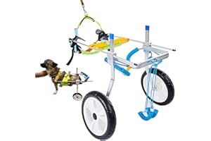 HobeyHove Fauteuil Roulant Réglable pour Chien, pour Fauteuils Roulants pour Animaux De Compagnie avec Pattes Arrière Handicapées, Aider Les Animaux à retrouver Leur capacité de Marche(7 Tailles-XL)