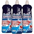 Finish Powerball Abrillantador Lavavajillas, vajilla seca, brillante y sin marcas - 3 unidades x 800ml - Total 600 lavados