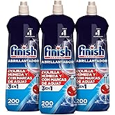 Finish Powerball Abrillantador Lavavajillas, vajilla seca, brillante y sin marcas - 3 unidades x 800ml - Total 600 lavados