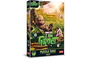 Trefl Premium Plus Quality - Puzzle Marvel, Strażnicy Galaktyki: Groot - 1000 Elementów, Seria Układanek z Ulubionymi Bohaterami, Idealne Dopasowanie Elementów, dla Dorosłych i Dzieci od 12 lat