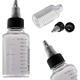 DIY-24H Empty Bottle 60 ml Screw Cap with Scale PET Bottle Liquid Dropper Bottles Pack of 5