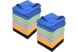 ECO-FUSED Chiffons de Nettoyage en Microfibre XL – 20x – 12x12 Pouces - pour Smartphone, Tablet, téléviseur, Ordinateur, Portables, Meubles d'affichage, miroirs, Tables en Verre et céramiques