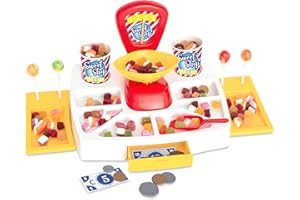 Casdon Pick and Mix Sweet Shop. Toy Sweet Shop Display Set with Working Scales, Cash Drawer, and Pretend Money. Suitable for Preschool Toys. Playset for Children Aged 3+