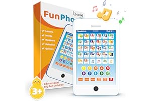 BOXIKI KIDS 6-in-1 Kindertelefon Spielzeug: Lernspielzeug für Kleinkinder 1-3 Jahre, Lernspielzeug für 4-Jährige Jungen & Mädchen, Kinder-Laptop, Kinder-Tablet für Kleinkinder - Ideales Lernspielzeug für 4+ Jahre