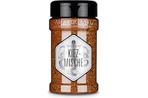 ‎ANKERKRAUT Ankerkraut Kiezmische, Gewürzsalz für Döner, mit Meersalz, Paprika edelsüß, Chilischrot, Knoblauch und mehr, zuckerfrei, 215 g im Streuer