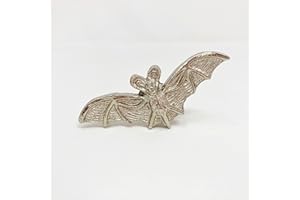 KNOBS BY BLOSSOM Silver Animal Metal Drawer Pulls Knobs Cupboard Bedroom Kitchen Upcycle (5. Flying Bat)
