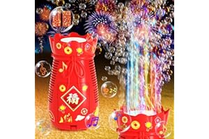 Feuerwerk Seifenblasenmaschine, Diealles Shine Feuerwerk Automatische Blasenmacher, Seifenblasenpistole für Kinder mit Lichtern und Sound, Bubble Machine für Hochzeit Geburtstag Party, 100ml