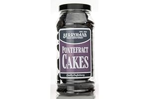Original Pontefract Cakes Aniseed & Liquorice Gums Retro Sweets Gift Jar By Berrymans Sweet Shop - Classic Sweets, Traditional Taste.